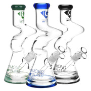 Diamond Glass Gold Zong Beaker Water Pipe - 11