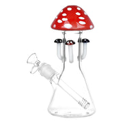 Marvelous Mushroom Melange Glass Water Pipe - 8.25